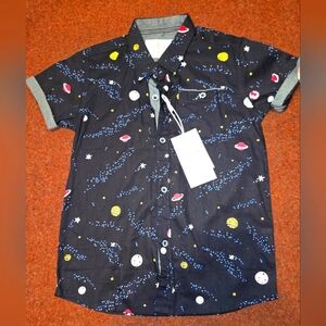 Craft & Flow Celeste Navy Shirt Little Boy's Size 6 New